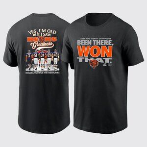 Chicago Bears Yes I'm Old But I Saw Greatness Signatures Two Sided T-Shirt 73